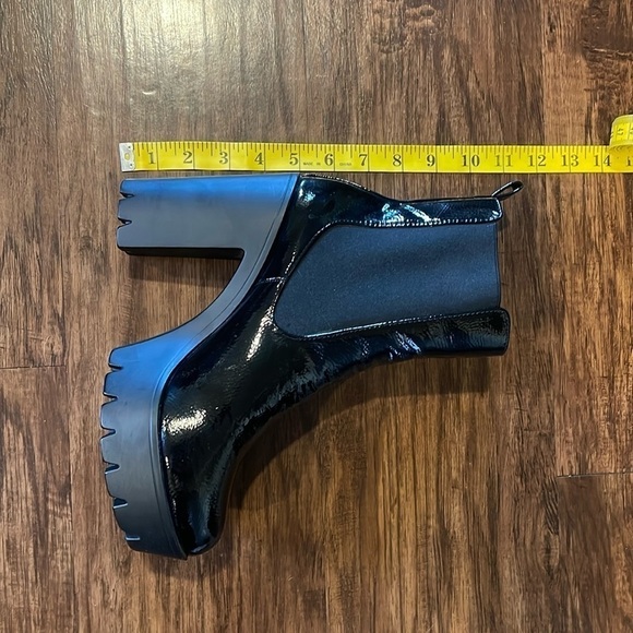 Seychelles Gracie Patent Leather Platform chunky ankle goth Boot 10 - Picture 16 of 16